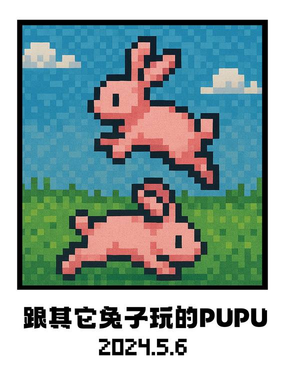 UNI PUPU 和兔子 PUPU 的视觉日记卡